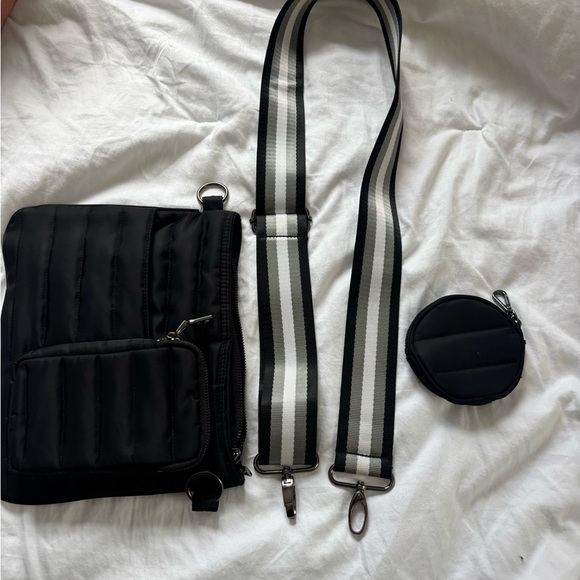 THINK ROYLN Black Crossbody Bag with Striped Strap - Picture 4 of 4